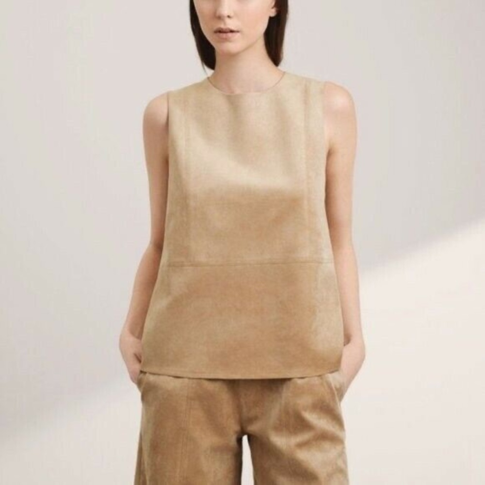 Aritzia Faux Suede Sleeveless Top